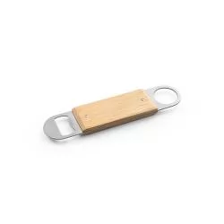 Abridor de garrafas duplo em aço inox com corpo em bambu Personalizado Abridor de garrafas duplo em aço inox com corpo em bambu Personalizado