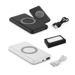 Bateria portátil e carregador wireless em alumínio 4.000 mAh Personalizada Bateria portátil e carregador wireless em alumínio 4.000 mAh Personalizada