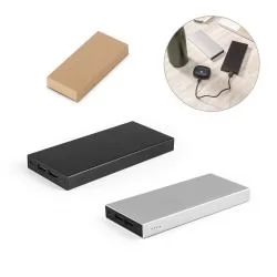 Bateria portátil em alumínio 100% reciclado 10.000 mAh Personalizada Bateria portátil em alumínio 100% reciclado 10.000 mAh Personalizada