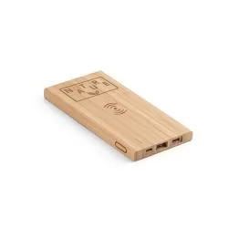 Bateria portátil em bambu 5.000 mAh Personalizada Bateria portátil em bambu 5.000 mAh Personalizada