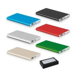 Bateria portátil slim em alumínio 4.000 mAh Personalizada Bateria portátil slim em alumínio 4.000 mAh Personalizada