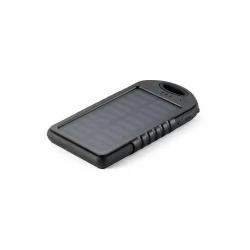 Bateria portátil solar em ABS com painel solar e LED 2.000 mAh Personalizada Bateria portátil solar em ABS com painel solar e LED 2.000 mAh Personalizada