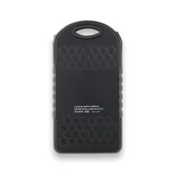 Bateria portátil solar em ABS com painel solar e LED 2.000 mAh Personalizada Bateria portátil solar em ABS com painel solar e LED 2.000 mAh Personalizada