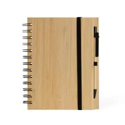 Bloco de Anotações Bambu com Caneta Personalizado Bloco de Anotações Bambu com Caneta Personalizado