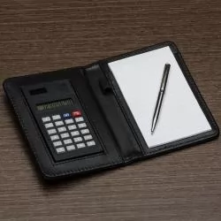 Bloco de anotações com calculadora Personalizado
