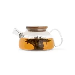 Bule de vidro borossilicato com tampa em bambu 750 mL Personalizado Bule de vidro borossilicato com tampa em bambu 750 mL Personalizado