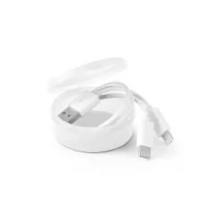 Cabo USB com conector 3 em 1 em ABS e PVC Personalizado Cabo USB com conector 3 em 1 em ABS e PVC Personalizado