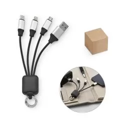 Cabo USB de carregamento rápido em PET 100% reciclado Personalizado Cabo USB de carregamento rápido em PET 100% reciclado Personalizado