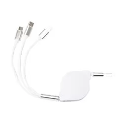 Cabo USB Retrátil 3 em 1 Personalizado Cabo USB Retrátil 3 em 1 Personalizado