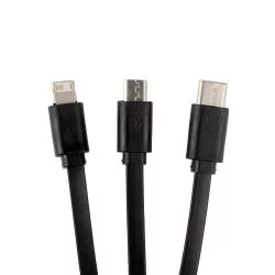 Cabo USB Retrátil 3 em 1 Personalizado Cabo USB Retrátil 3 em 1 Personalizado