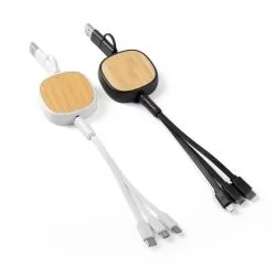 Cabo USB Retrátil 3 em 1 Personalizado Cabo USB Retrátil 3 em 1 Personalizado
