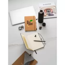 Caderneta A5 com capa dura em couro reciclado Personalizada Caderneta A5 com capa dura em couro reciclado Personalizada