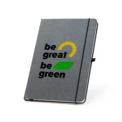 Caderneta A5 com capa dura em couro reciclado Personalizada Caderneta A5 com capa dura em couro reciclado Personalizada