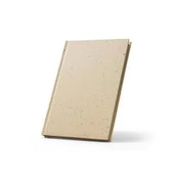 Caderneta A5 com resíduos da cevada (25%) e trapos de algodão reciclado (75%) Personalizada Caderneta A5 com resíduos da cevada (25%) e trapos de algodão reciclado (75%) Personalizada