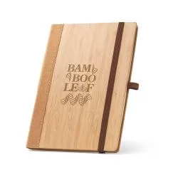 Caderneta A5 de capa dura em folha de bambu e cortiça Personalizada Caderneta A5 de capa dura em folha de bambu e cortiça Personalizada