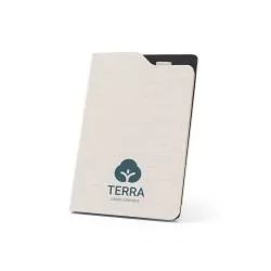 Caderneta A5 de capa dura em tecido poliéster 100% reciclado Personalizada Caderneta A5 de capa dura em tecido poliéster 100% reciclado Personalizada