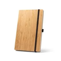 Caderneta A5 de capa e contracapa em placa de bambu Personalizada Caderneta A5 de capa e contracapa em placa de bambu Personalizada