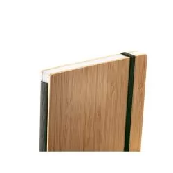 Caderneta A5 de capa e contracapa em placa de bambu Personalizada Caderneta A5 de capa e contracapa em placa de bambu Personalizada