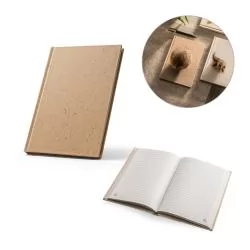 Caderneta A5 em casca de coco (60%) e trapos de algodão (40%) Personalizada Caderneta A5 em casca de coco (60%) e trapos de algodão (40%) Personalizada