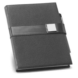 Caderneta A5 em Couro Sintético e Folhas Pautadas Personalizada Caderneta A5 em Couro Sintético e Folhas Pautadas Personalizada