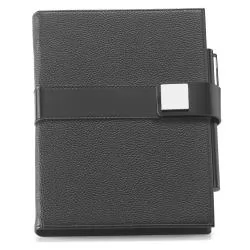 Caderneta A5 em Couro Sintético e Folhas Pautadas Personalizada Caderneta A5 em Couro Sintético e Folhas Pautadas Personalizada