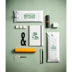 Caderneta A5 produzido através de pacotes de leite reciclados Personalizada Caderneta A5 produzido através de pacotes de leite reciclados Personalizada