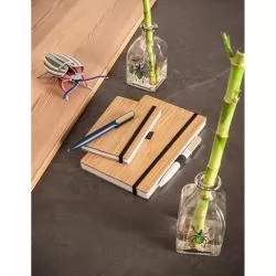 Caderneta de bolso de capa e contracapa em placa de bambu Personalizada Caderneta de bolso de capa e contracapa em placa de bambu Personalizada