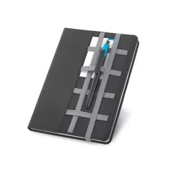 Caderneta em Couro Sintético Com Porta Celular Personalizada Caderneta em Couro Sintético Com Porta Celular Personalizada