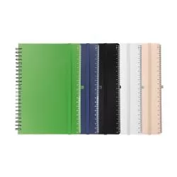 Caderno de Anotações em PP reciclável Personalizado Caderno de Anotações em PP reciclável Personalizado
