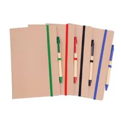 Caderno Ecológico com Caneta Personalizado Caderno Ecológico com Caneta Personalizado