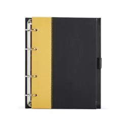 Caderno Fichário de Couro Sintético Personalizado Caderno Fichário de Couro Sintético Personalizado