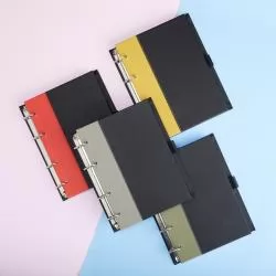 Caderno Fichário de Couro Sintético Personalizado Caderno Fichário de Couro Sintético Personalizado