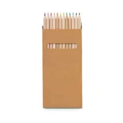 Caixa de cartão com 12 lápis de cor Personalizada