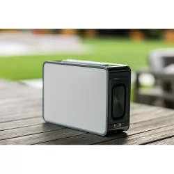 Caixa de som em ABS 100% reciclado com microfone Personalizada Caixa de som em ABS 100% reciclado com microfone Personalizada