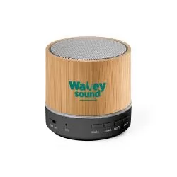 Caixa de som em bambu e ABS 100% reciclado Personalizada Caixa de som em bambu e ABS 100% reciclado Personalizada