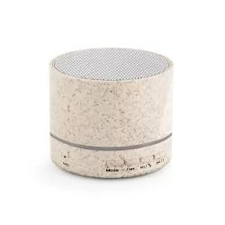 Caixa de som em fibra de palha de trigo e ABS 100% reciclado Personalizada Caixa de som em fibra de palha de trigo e ABS 100% reciclado Personalizada