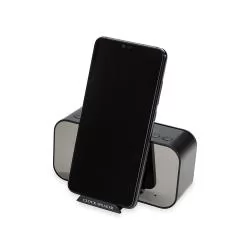 Caixa de Som Multimídia com Relógio e Suporte para Celular Personalizada Caixa de Som Multimídia com Relógio e Suporte para Celular Personalizada