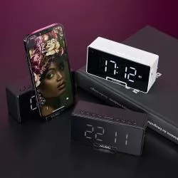 Caixa de Som Multimídia com Relógio Personalizada Caixa de Som Multimídia com Relógio Personalizada