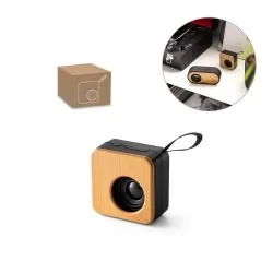 Caixa de som portátil em 25% rABS e bambu Personalizada Caixa de som portátil em 25% rABS e bambu Personalizada
