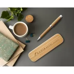 Caneta de Bambu Personalizada