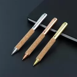 Caneta Metal e Cortiça Personalizada Caneta Metal e Cortiça Personalizada
