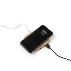 Carregador portátil em bambu 15 W Personalizado Carregador portátil em bambu 15 W Personalizado