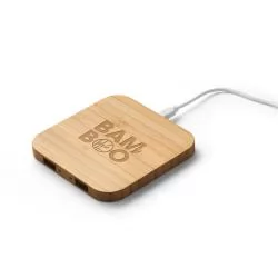 Carregador portátil em bambu 15 W Personalizado Carregador portátil em bambu 15 W Personalizado