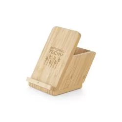 Carregador wireless em bambu 10W Personalizado Carregador wireless em bambu 10W Personalizado