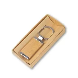 Chaveiro de Metal com Madeira Personalizado