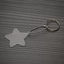 Chaveiro Plástico Estrela Personalizado