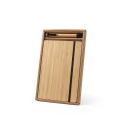 Conjunto de Caderneta e Caneta de Bambu Personalizado Conjunto de Caderneta e Caneta de Bambu Personalizado
