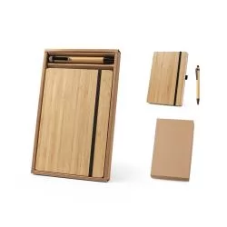 Conjunto de Caderneta e Caneta de Bambu Personalizado Conjunto de Caderneta e Caneta de Bambu Personalizado