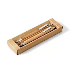 Conjunto de esferográfica e lapiseira em Bambu Personalizado Conjunto de esferográfica e lapiseira em Bambu Personalizado