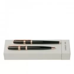 Conjunto de roller e esferográfica Premium Cerruti 1881 Personalizado Conjunto de roller e esferográfica Premium Cerruti 1881 Personalizado